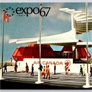 1960s Expo67 Montreal Air Canada Pavilion Official Vintage Unposted Postcard